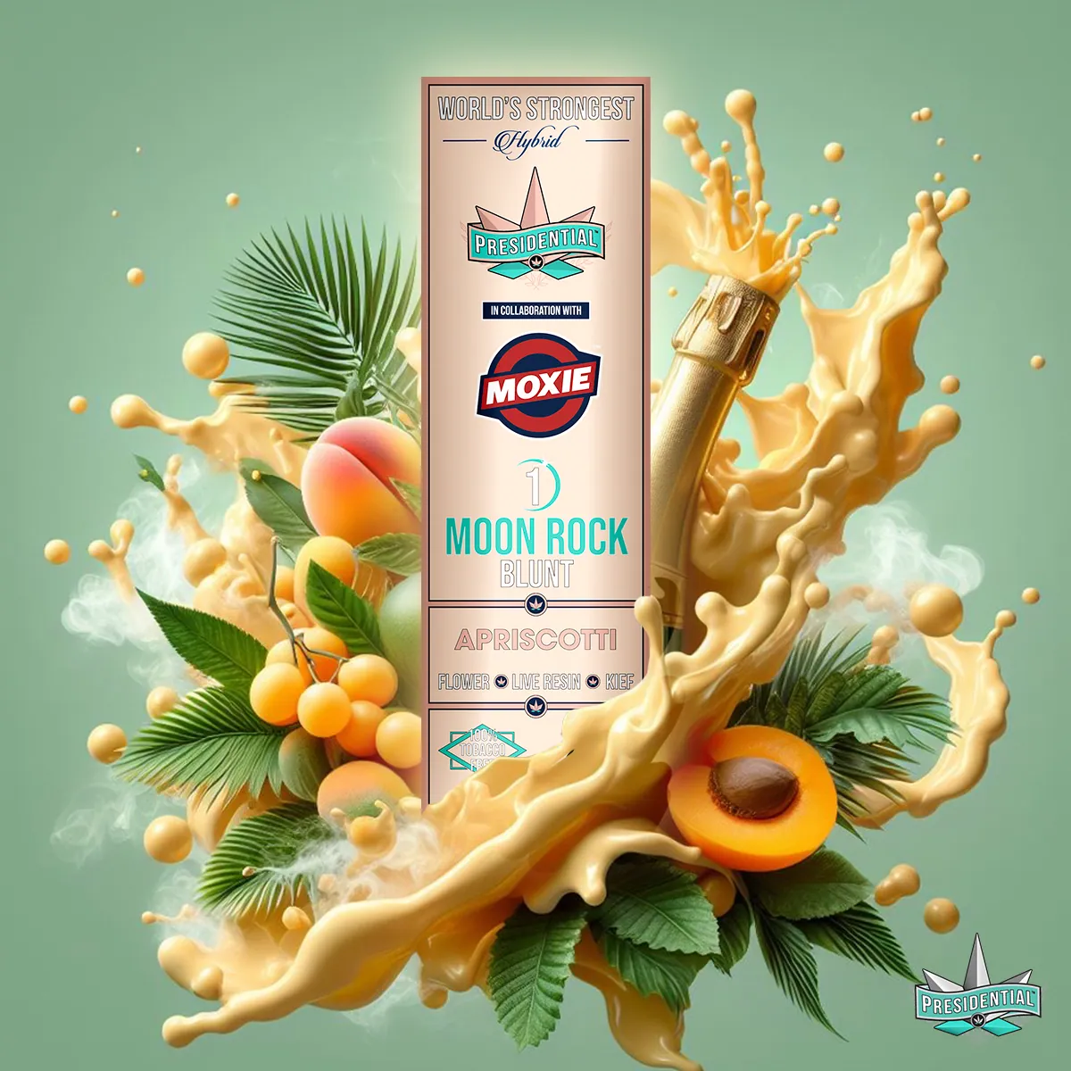 Presidential Apricotti blunt package artwork