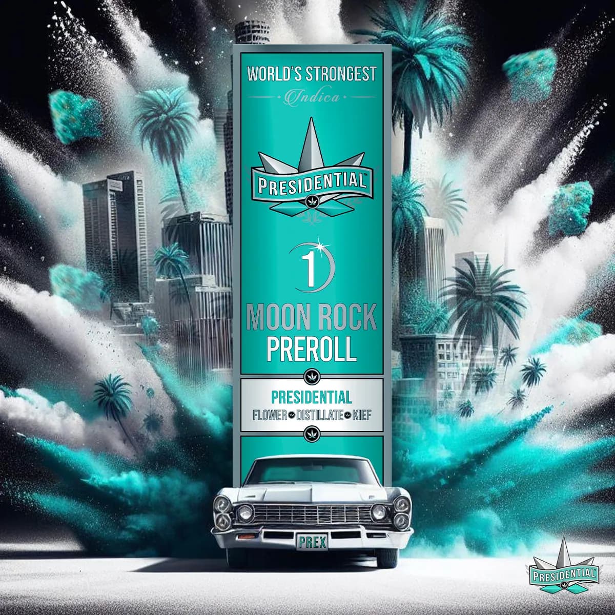 Presidential Classic infused pre-roll package artwork