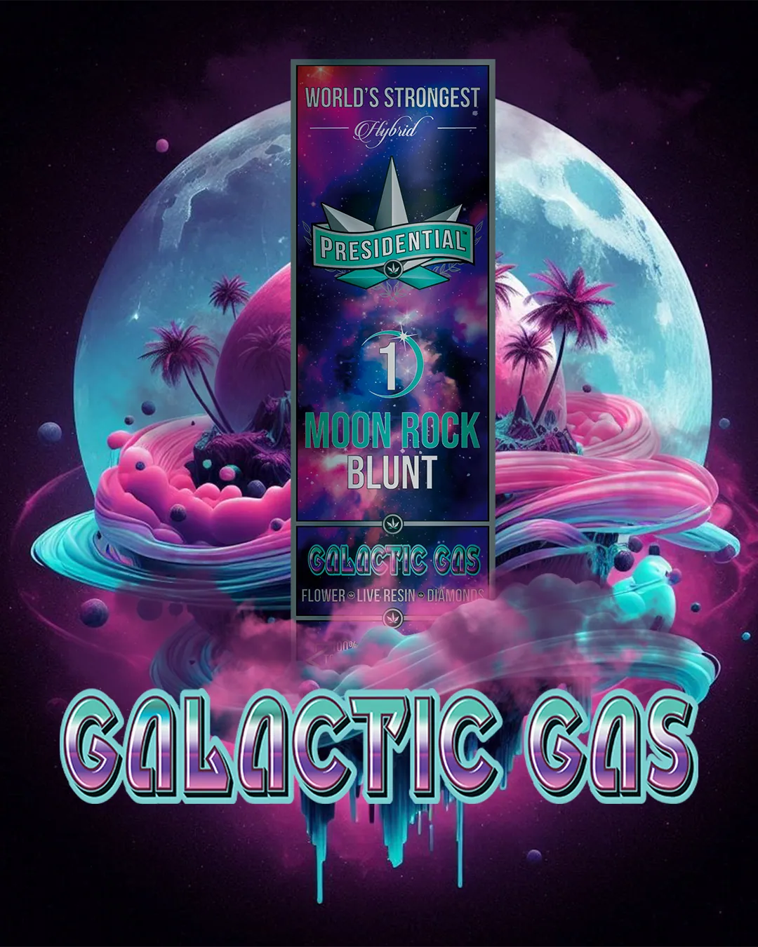 Presidential Galactic Gas blunt package artwork