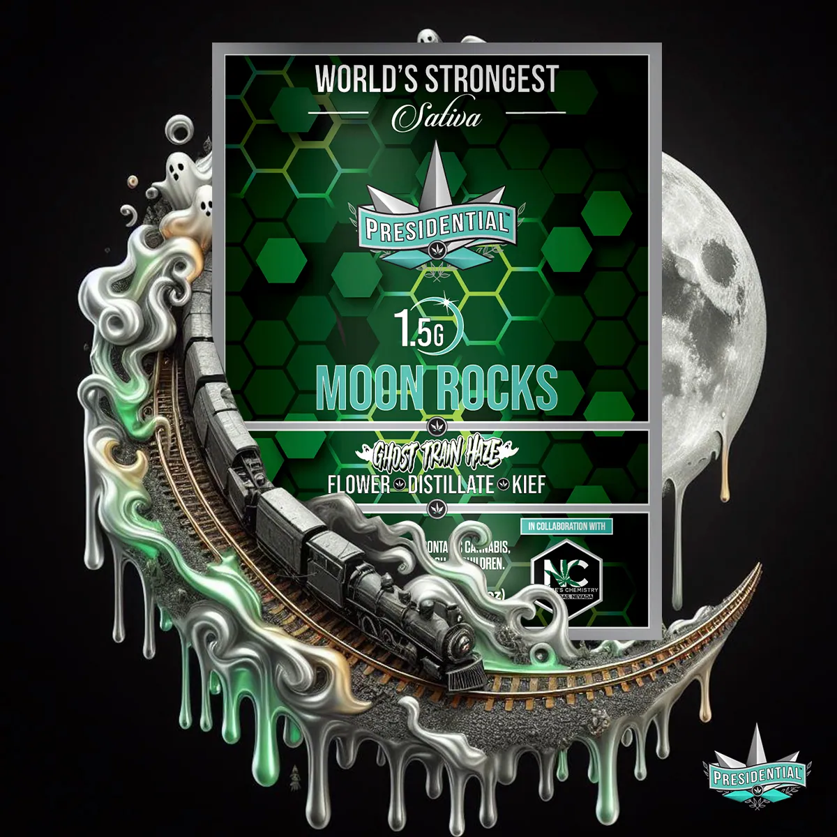 Presidential Ghost Haze Moon Rocks package artwork