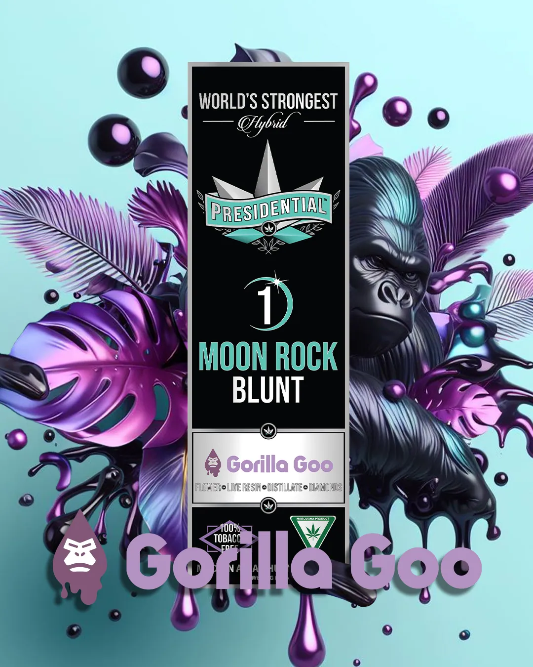 Presidential Gorilla Goo blunt package artwork