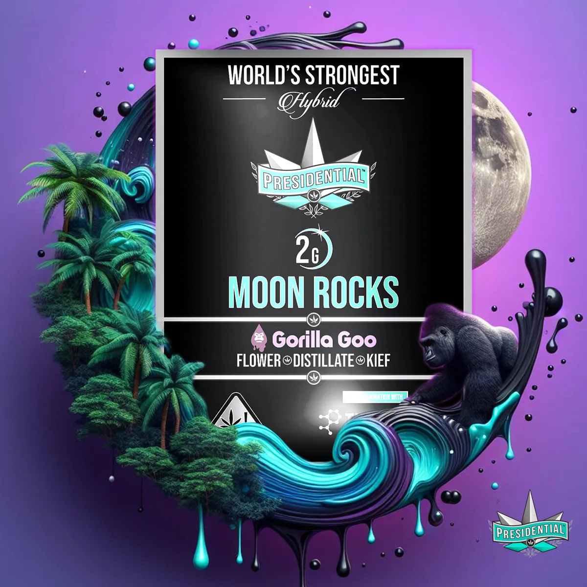 Presidential Gorilla Goo Moon Rocks package artwork
