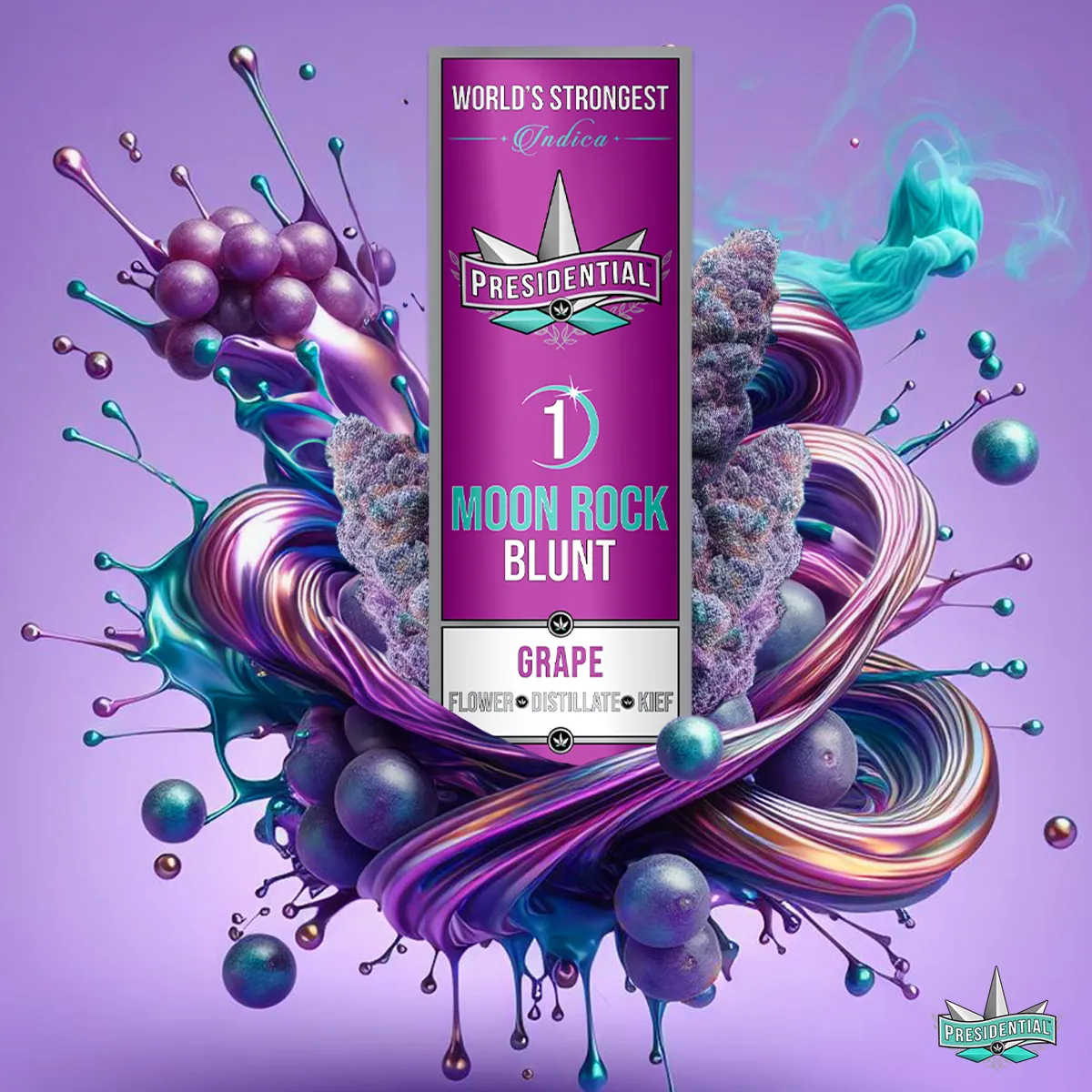 Presidential Grape blunt package artwork