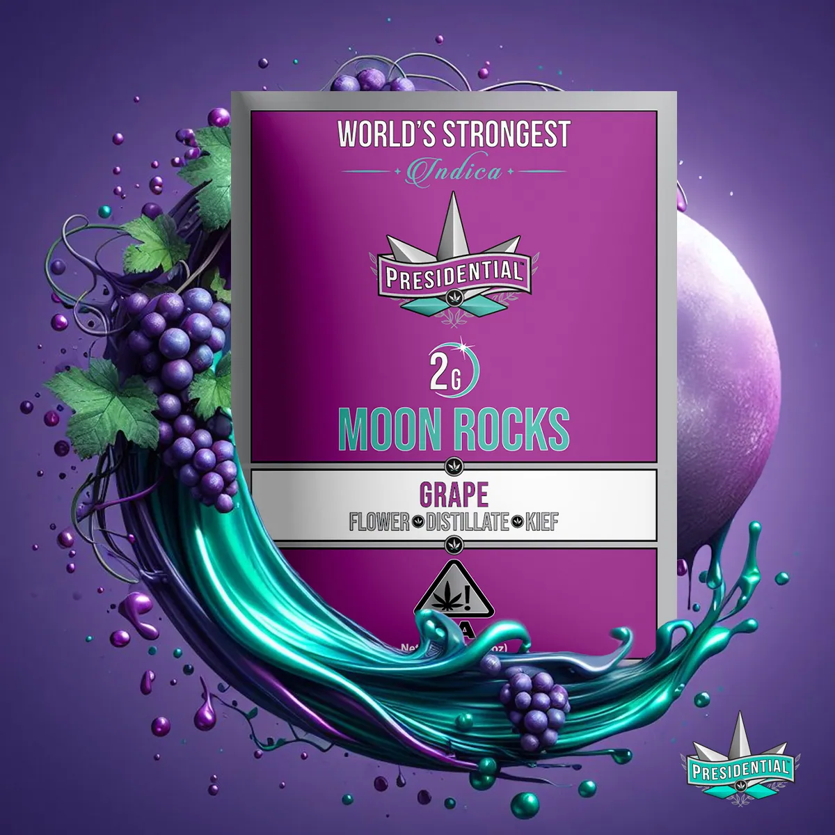 Presidential Grape Moon Rocks package artwork