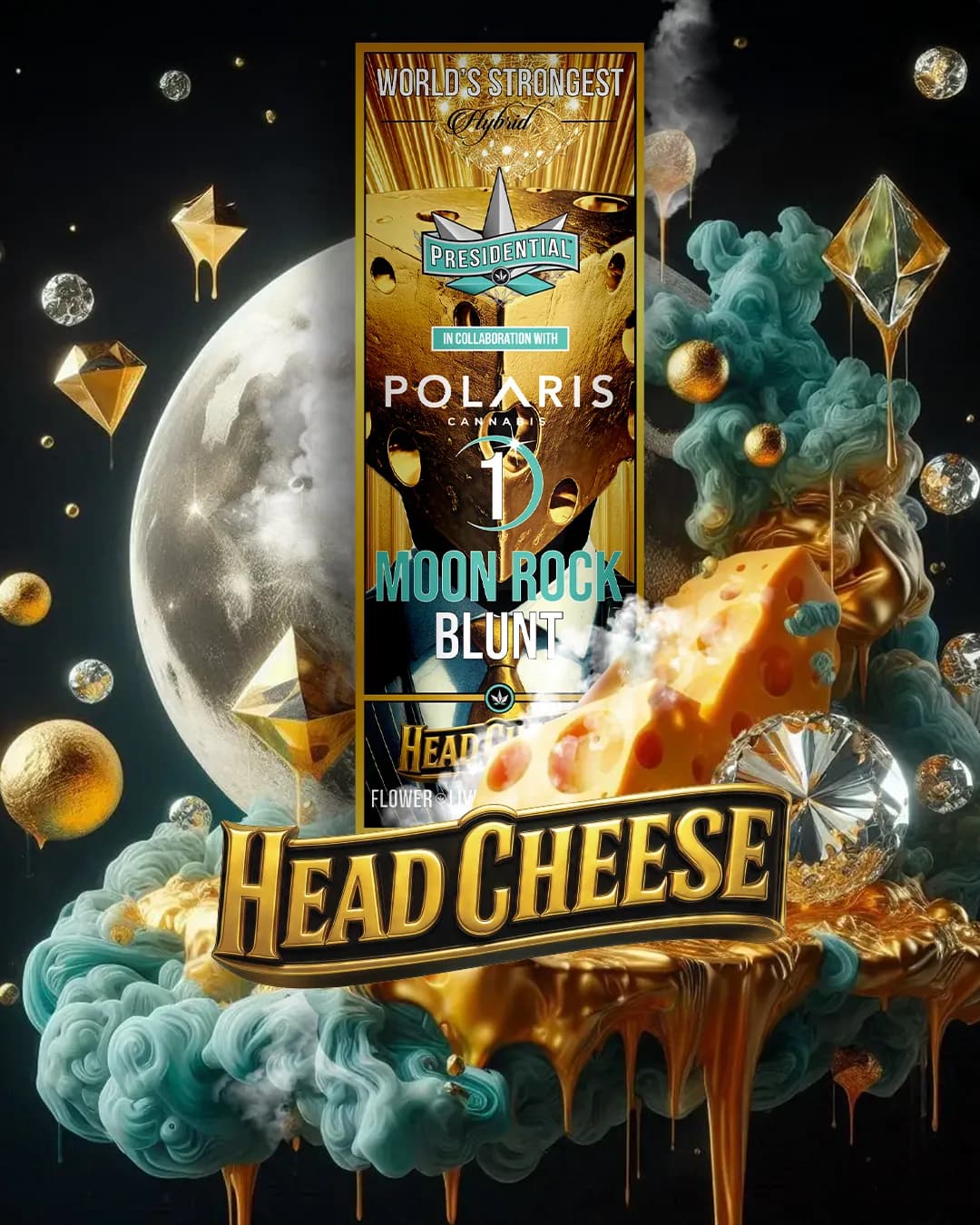 Presidential Head Cheese blunt package artwork