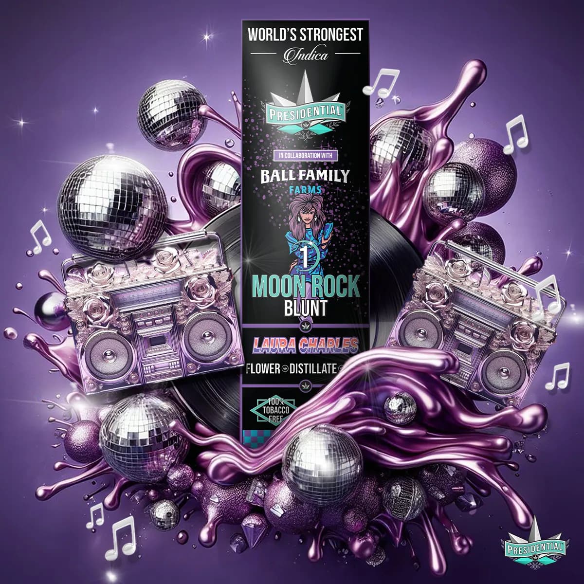 Presidential Laura Charles blunt package artwork