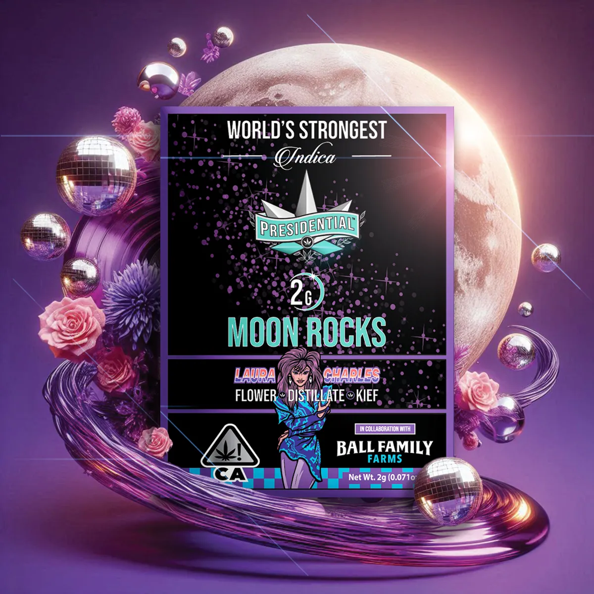 Presidential Laura Charles Moon Rocks package artwork