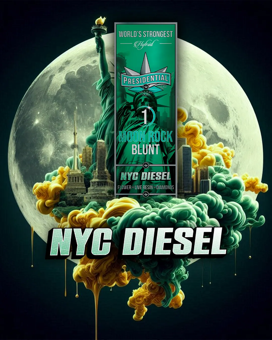 Presidential NYC Diesel blunt package artwork