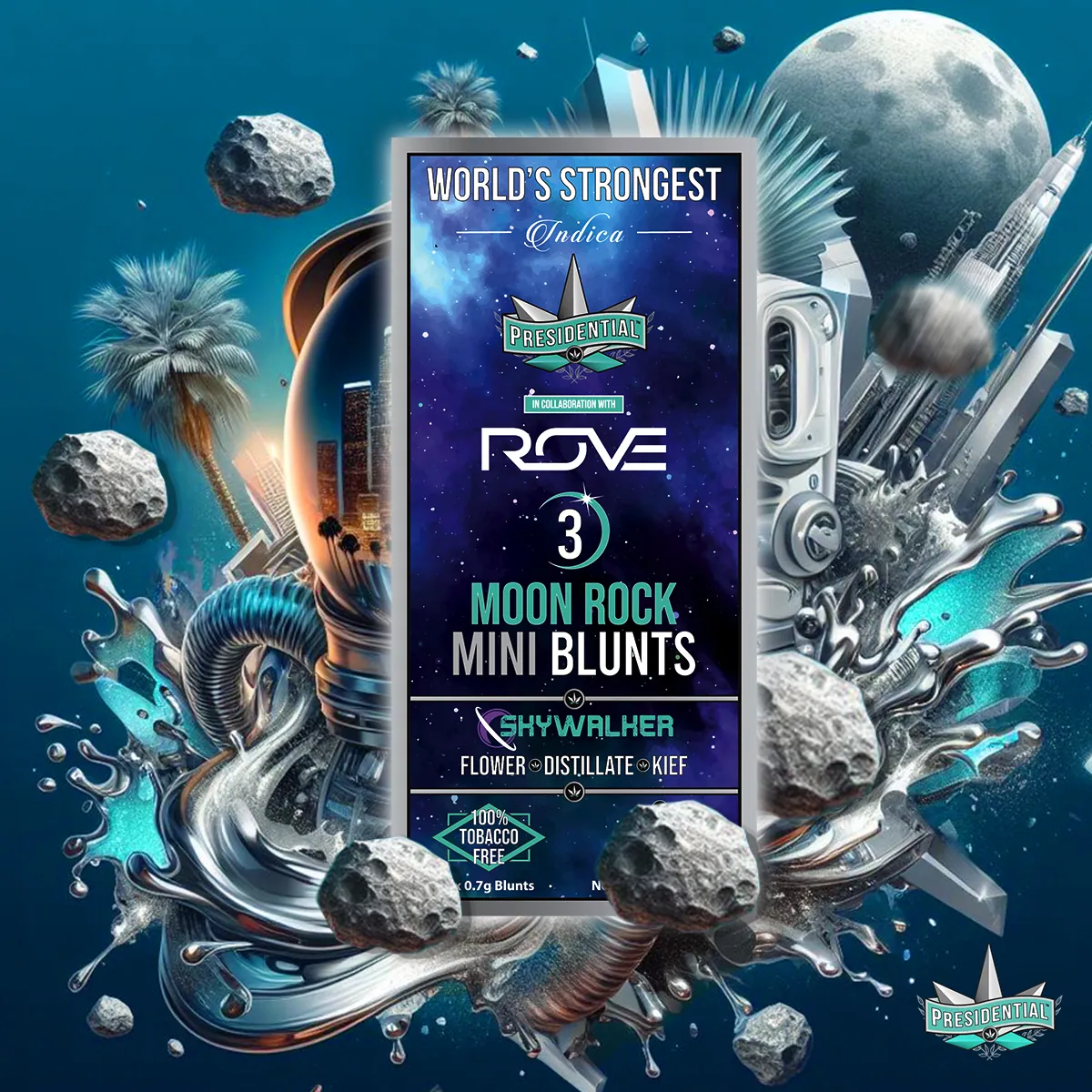Presidential Skywalker mini blunt package artwork