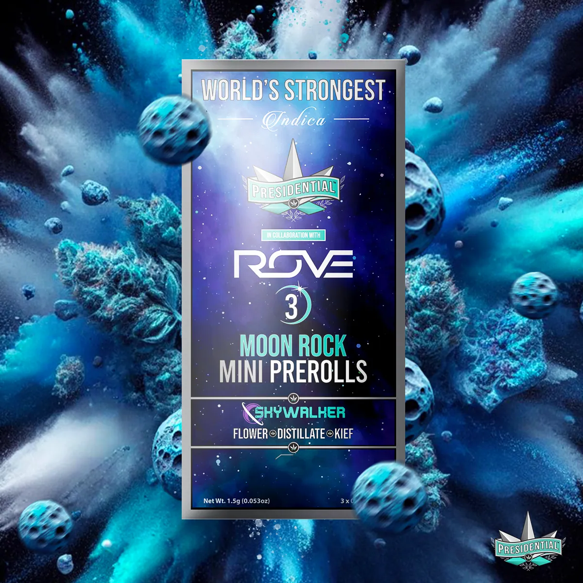 Presidential Skywalker mini pre-roll package artwork