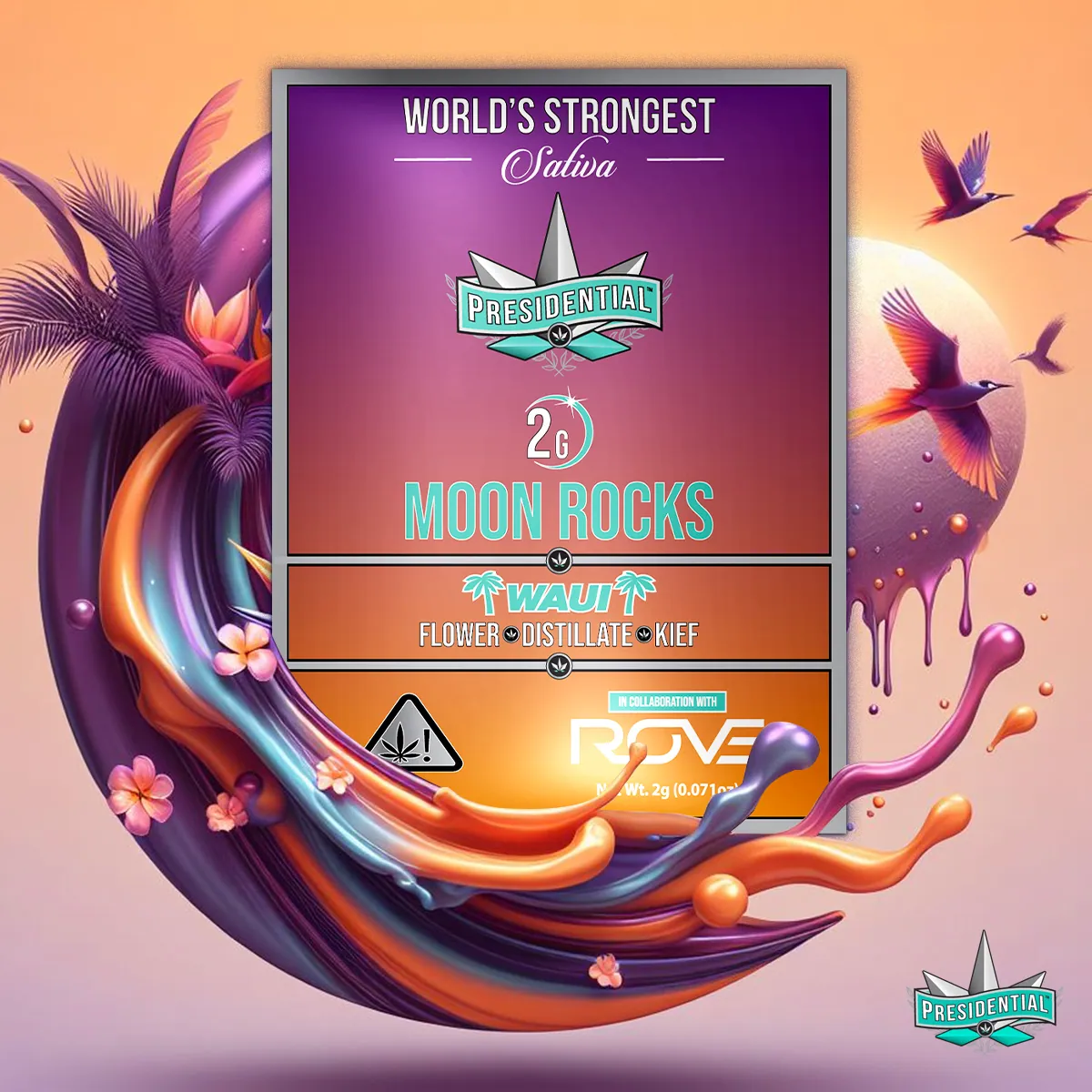 Presidential Waui Moon Rocks package artwork