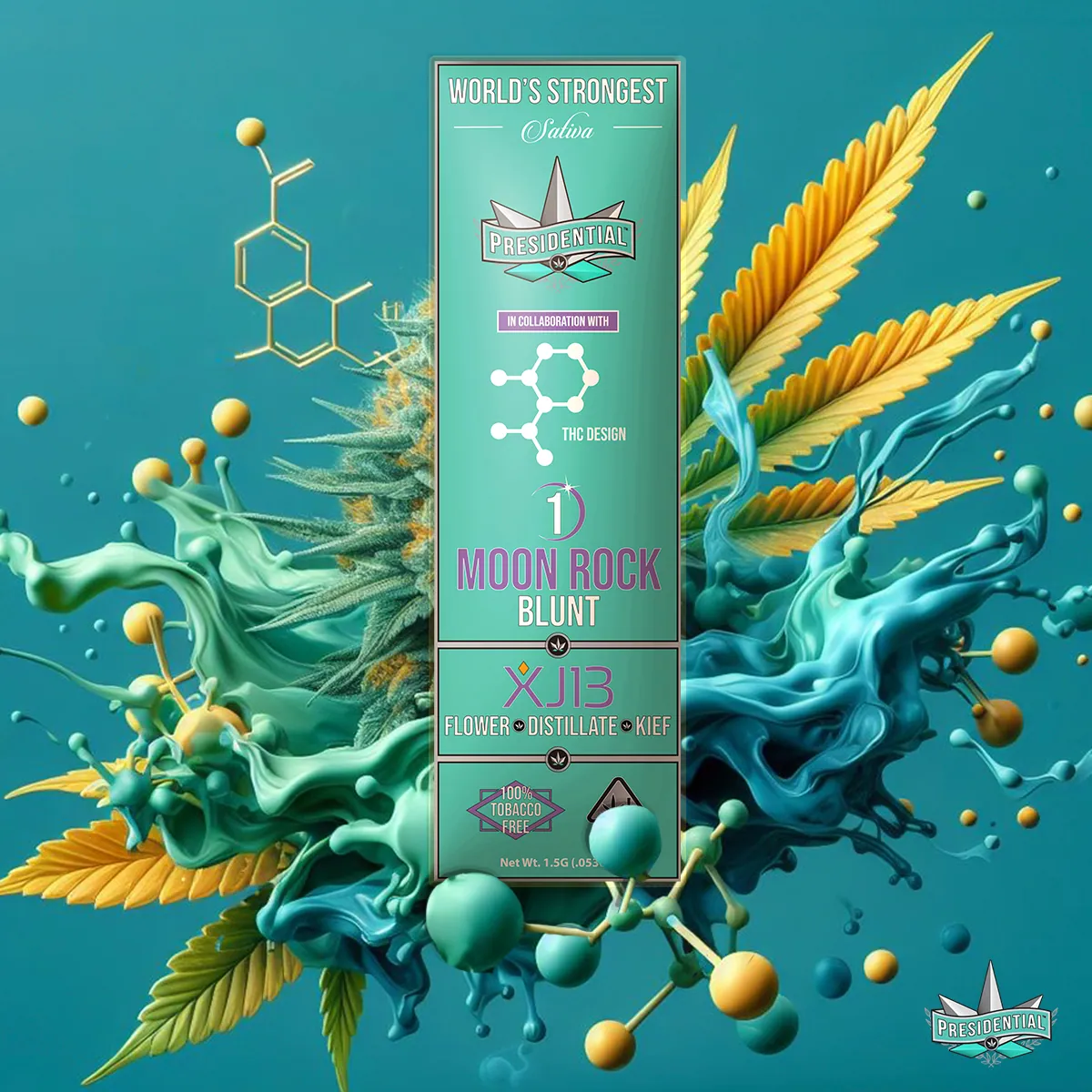 Presidential XJ-13 blunt package artwork