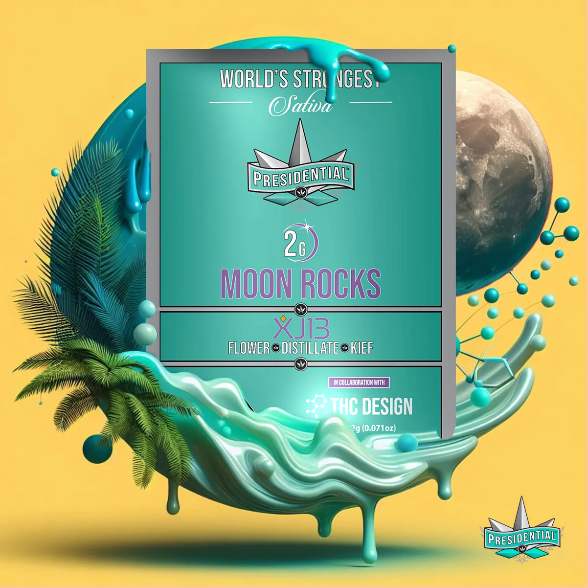 Presidential XJ-13 Moon Rocks package artwork