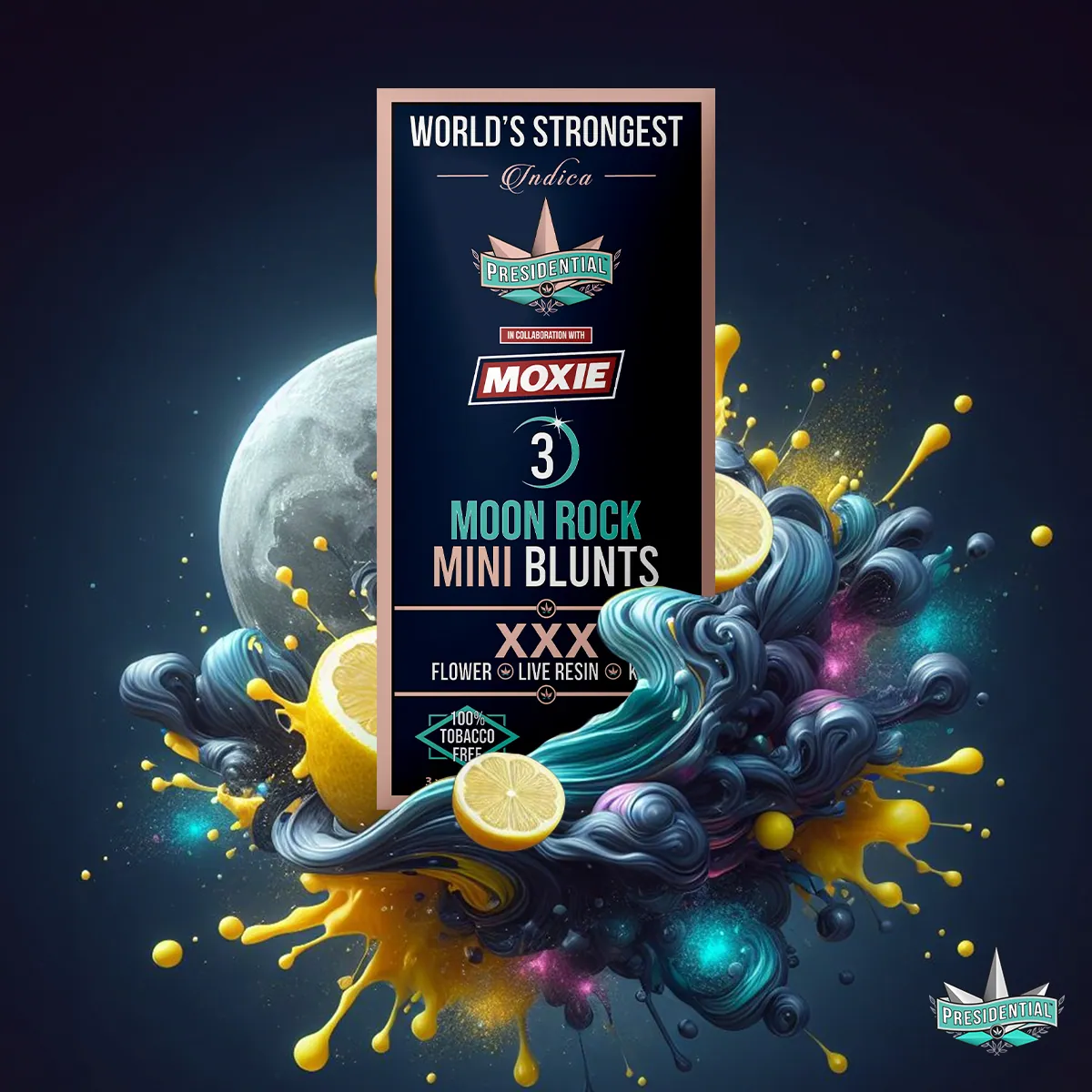 Presidential XXX mini blunt package artwork